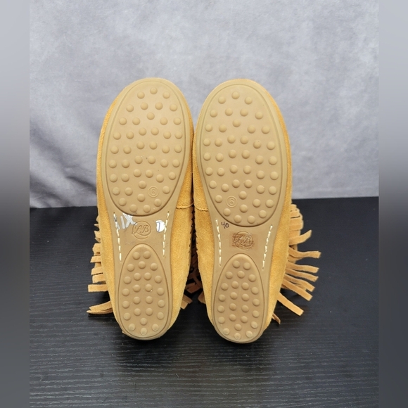 Lucky Brand‎ Leather Fringe Moccasin Booties Women Size 6 - Picture 8 of 11